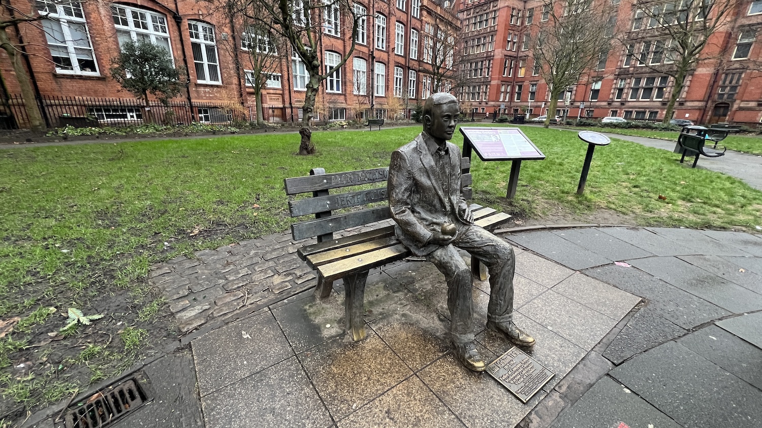 Alan Turing Memorial in Manchester, January 2024