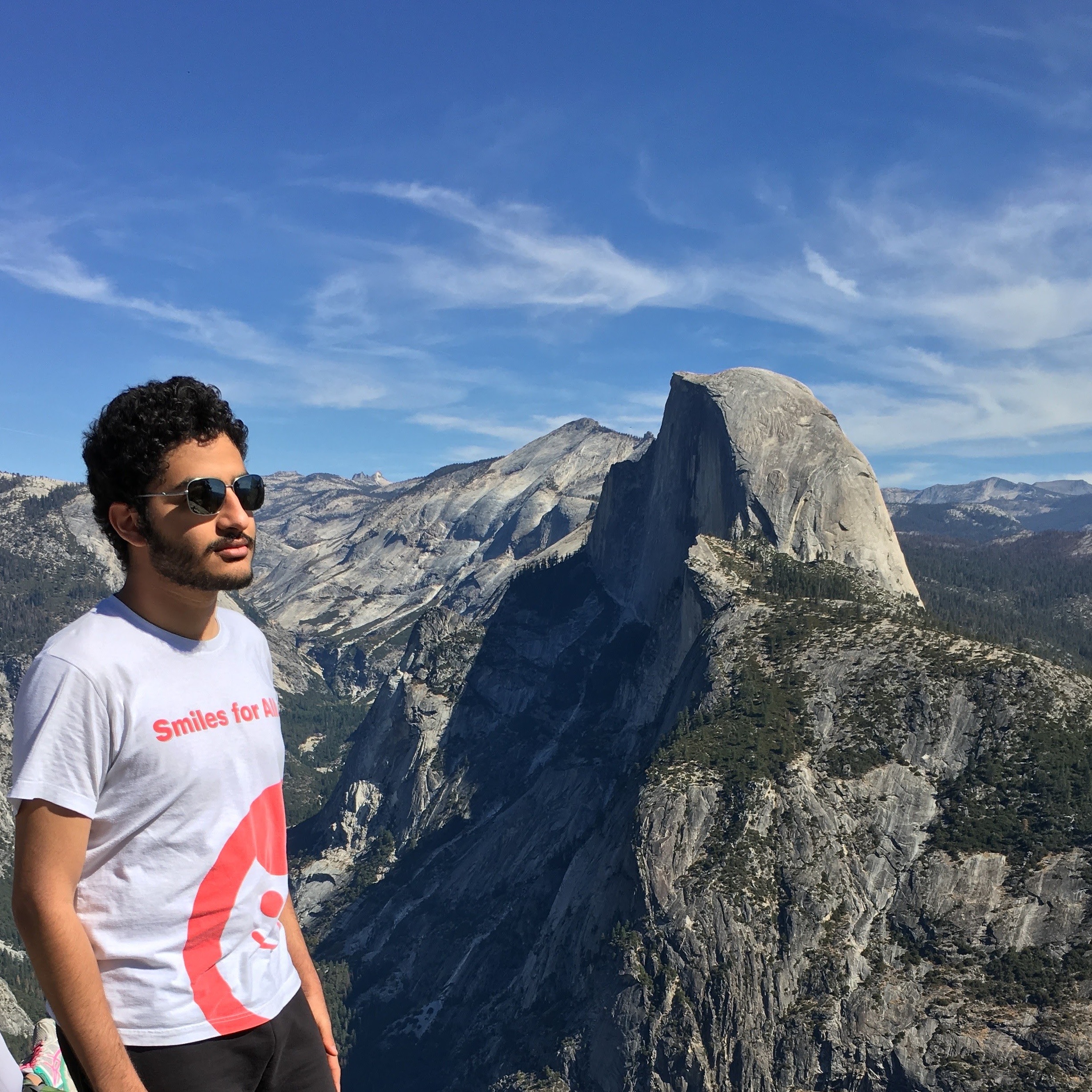 Me in front of the Half Dome in Yosemite National Park, September 2016