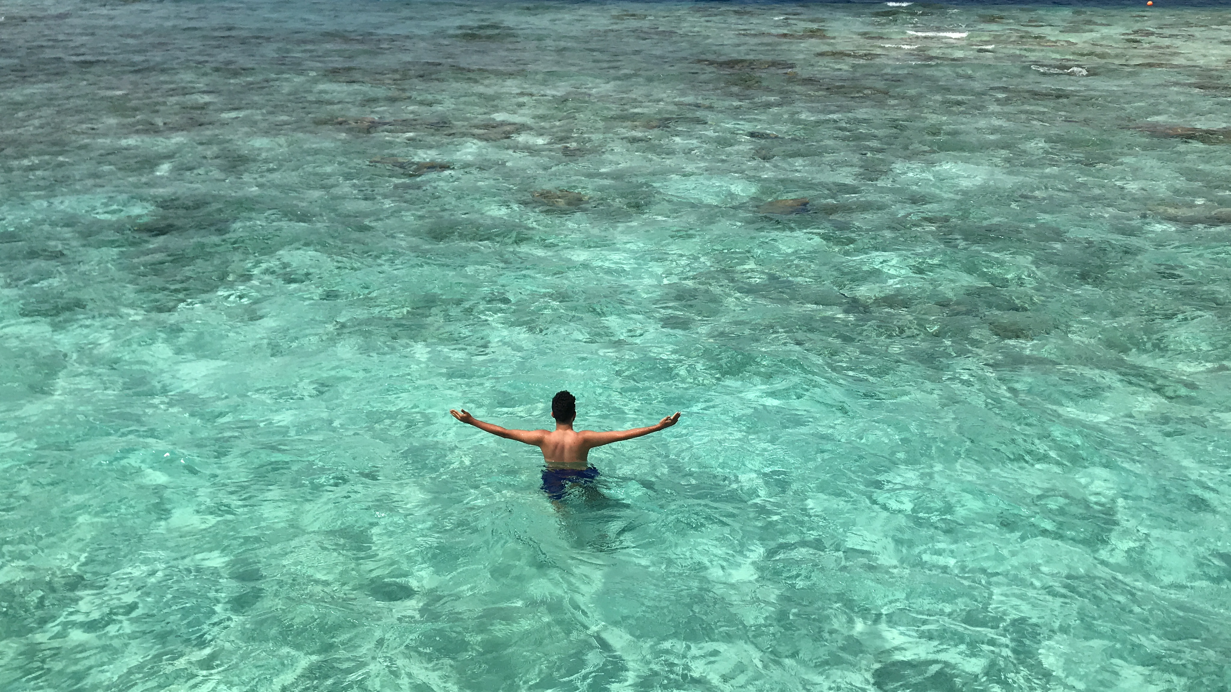 Me taking in the ocean in the Maldives, January 2019