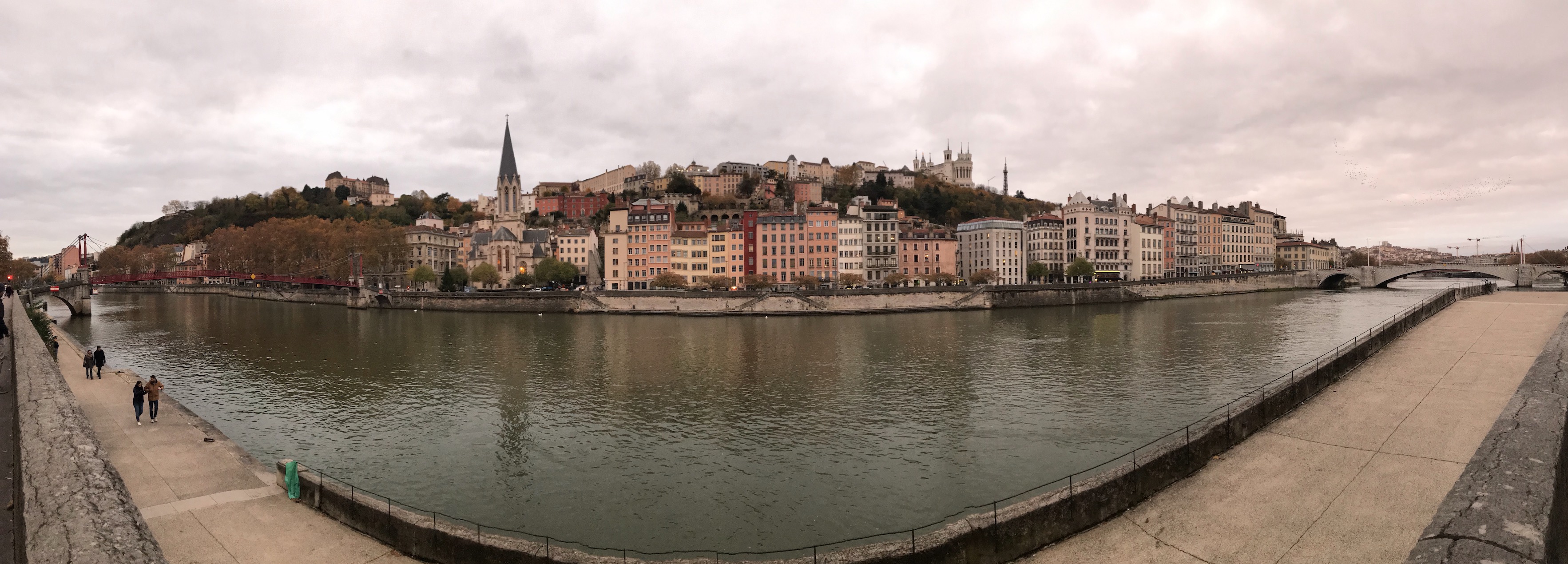 A river in Lyon in France, October 2019