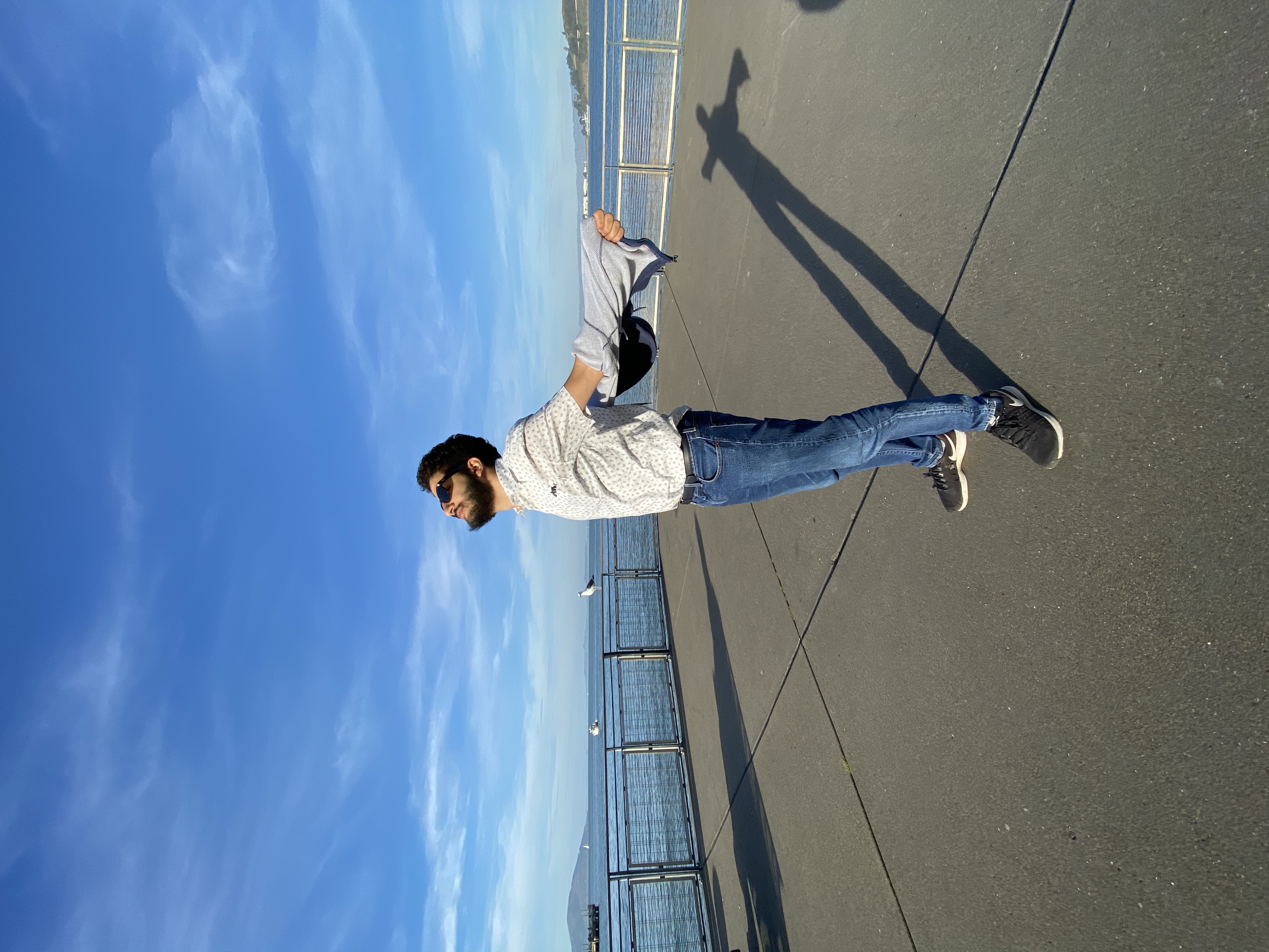 Me on a pier in San Francisco, Jan 2020