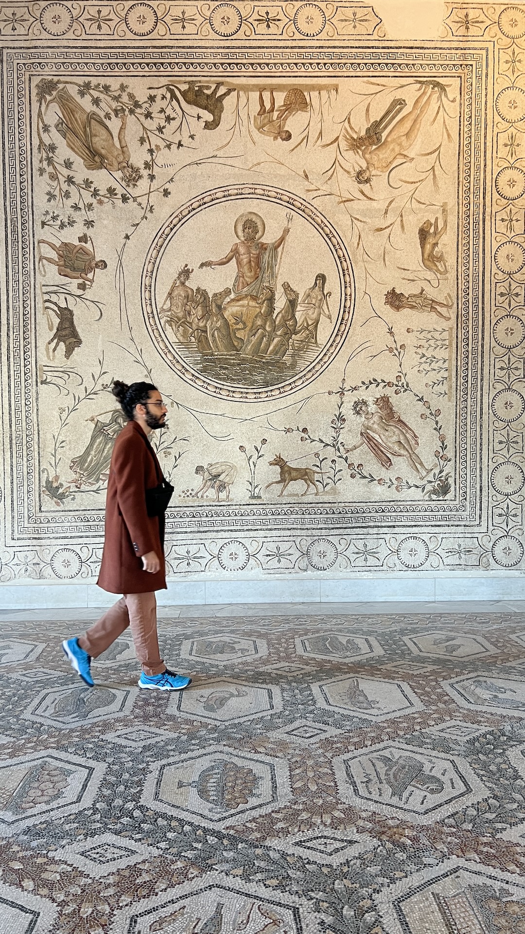 Roman fresco in Tunis museum, November 2023